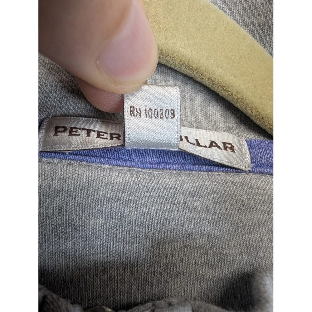 Peter Millar Quarter Zip Pullover Mens XL Gray Golf Preppy Lightweight